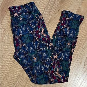 Lularoe feather Kaleidoscope leggings OS rare unworn